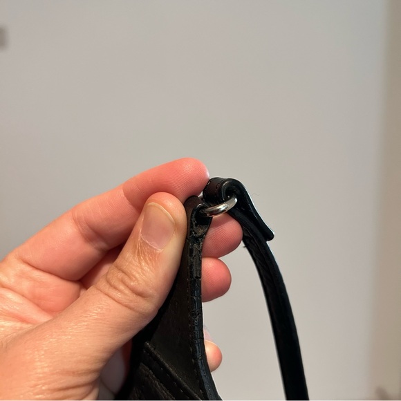 Vintage Fossil Black Leather Purse Double Fold Out Organizer Crossbody Bag Trave - Picture 15 of 15